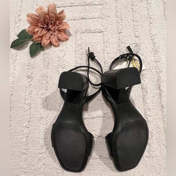A NEW DAY Haley Black Memory Foam Block Heels Sandals- Size 8 1/2 - Picture 8 of 9